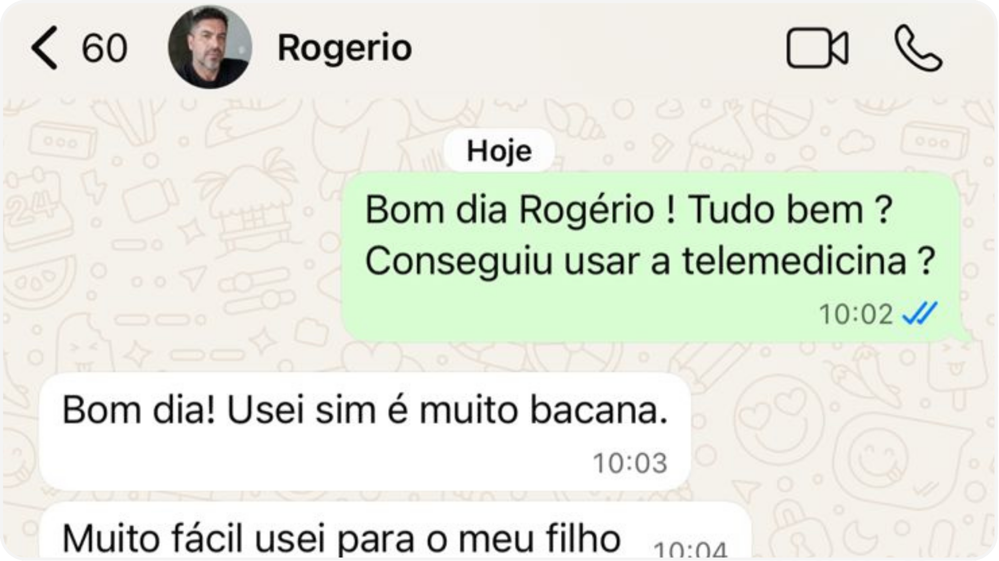 Depoimento de Rogério sobre a telemedicina
